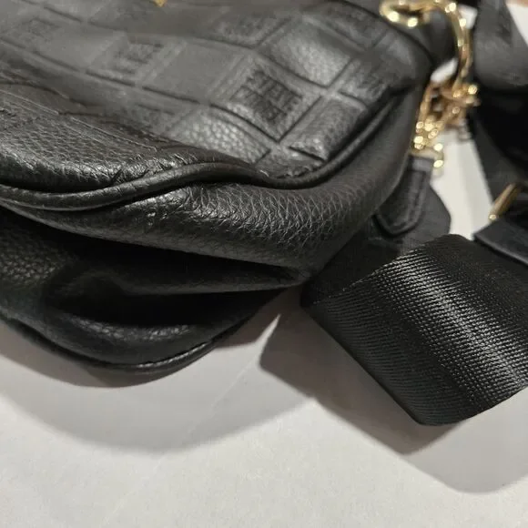 Steve Madden BCARRIE Crossbody Bag - Black Checkerboard Embossed Logo - Picture 3 of 12